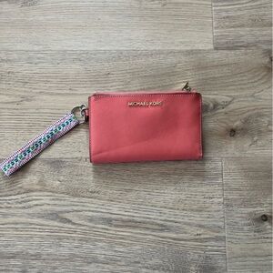Michael Kors Coral Wristlet Wallet